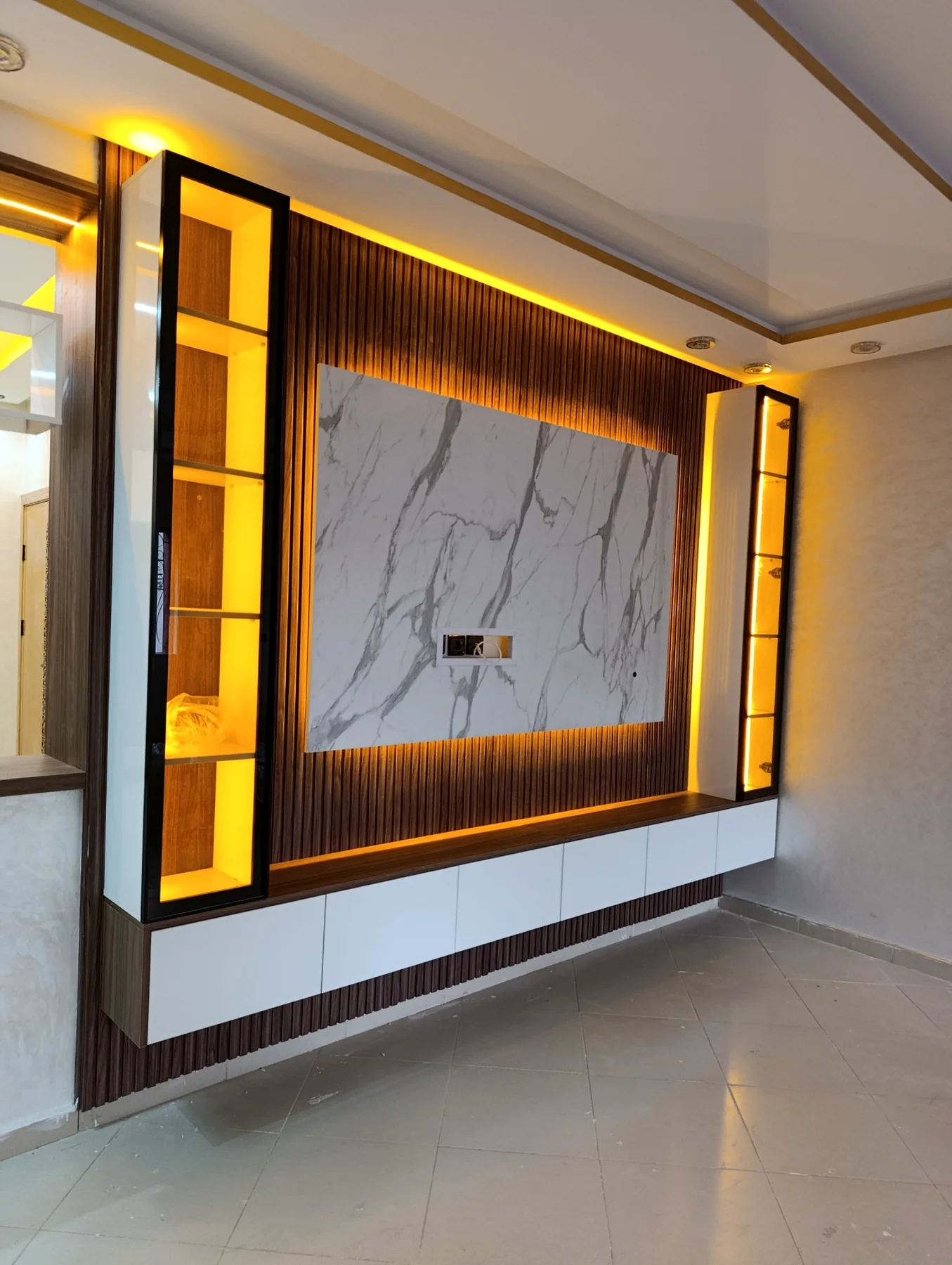 Meuble TV sculptural